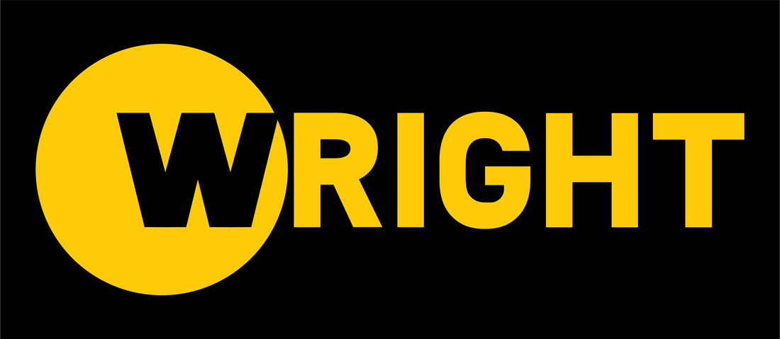 Wright Mowers Black and Yellow primary logo