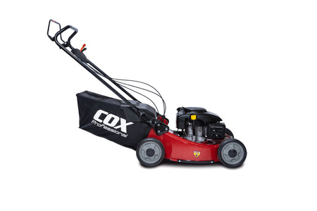 Professional Drive 19 and 21 Durable 73L Dacron rear grass catcher. 3km, 5km & 7km/h mowing speeds. Heavy duty, direct drive 3 speed gearbox/transmission. Mulching plug and bumper bar included. Extended seven stage cutting range from 20mm-80mm. 21" Die cast alloy Chassis/Cutter Housing.