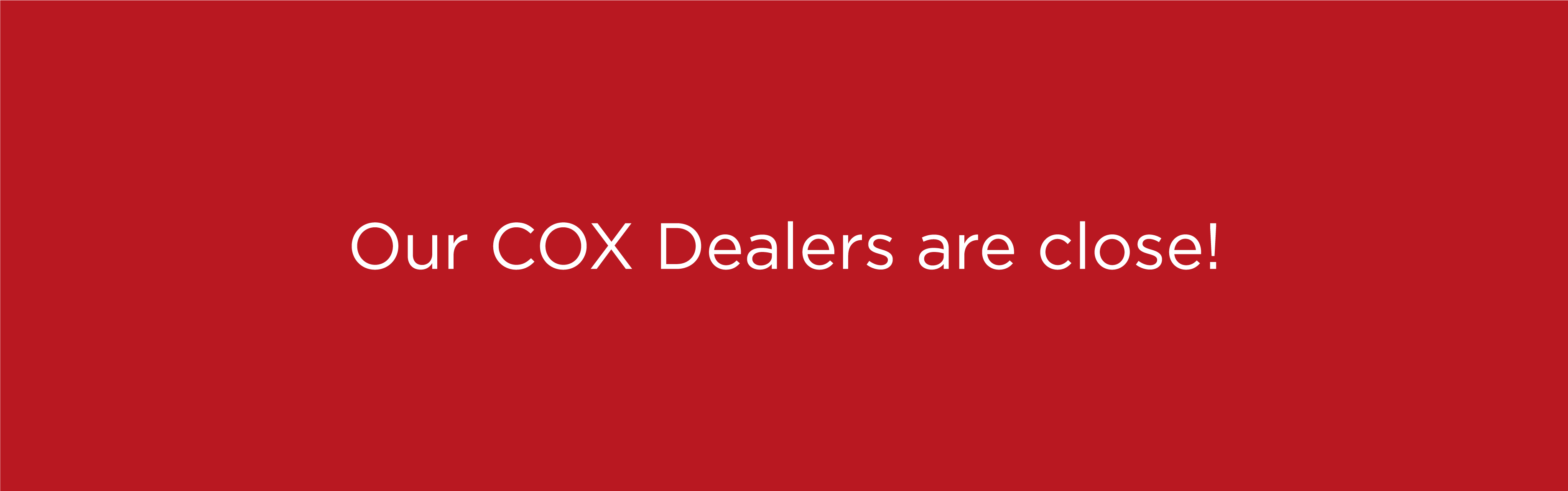 COX Mowers - Find a dealer image banner